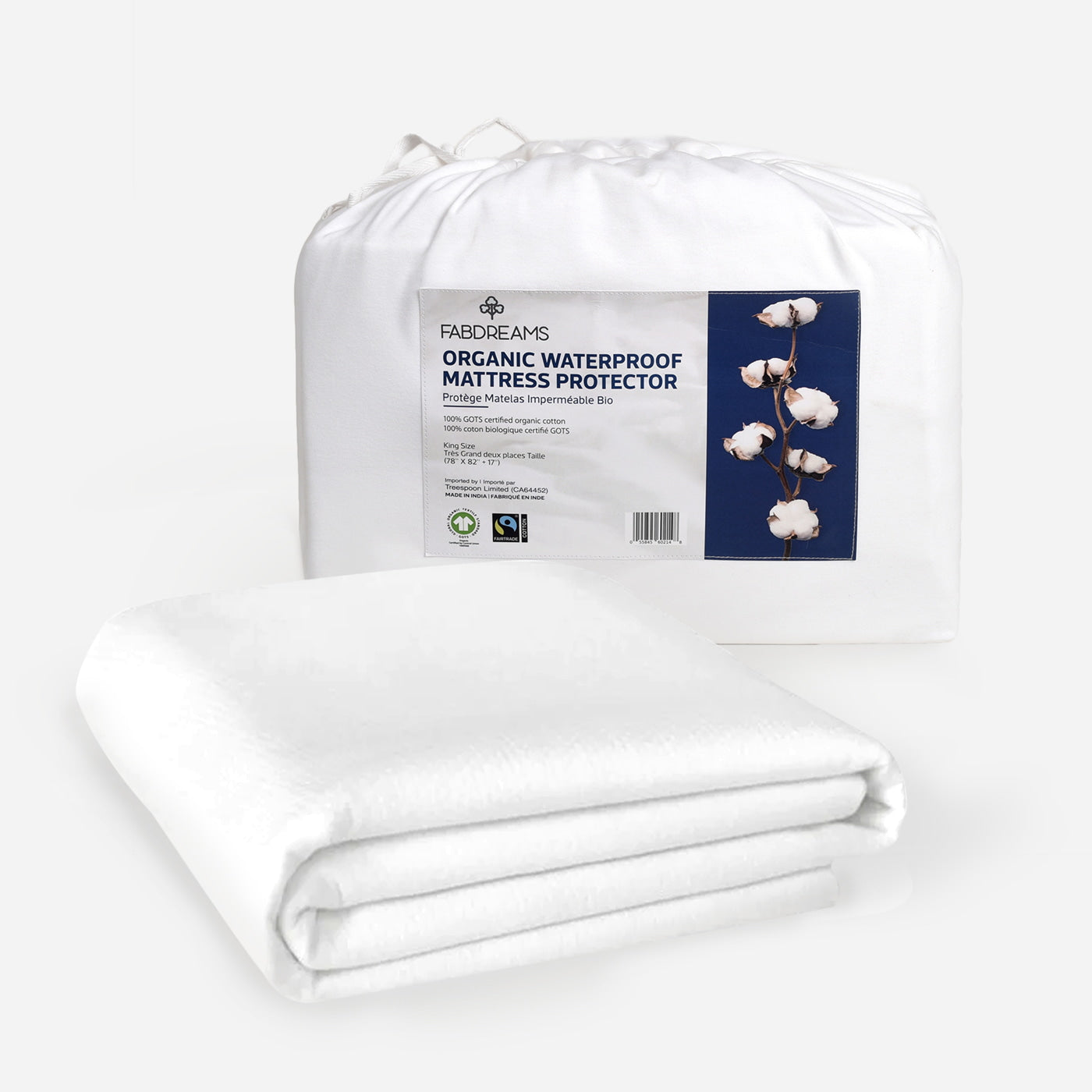 100% Organic Cotton Waterproof Mattress Protector