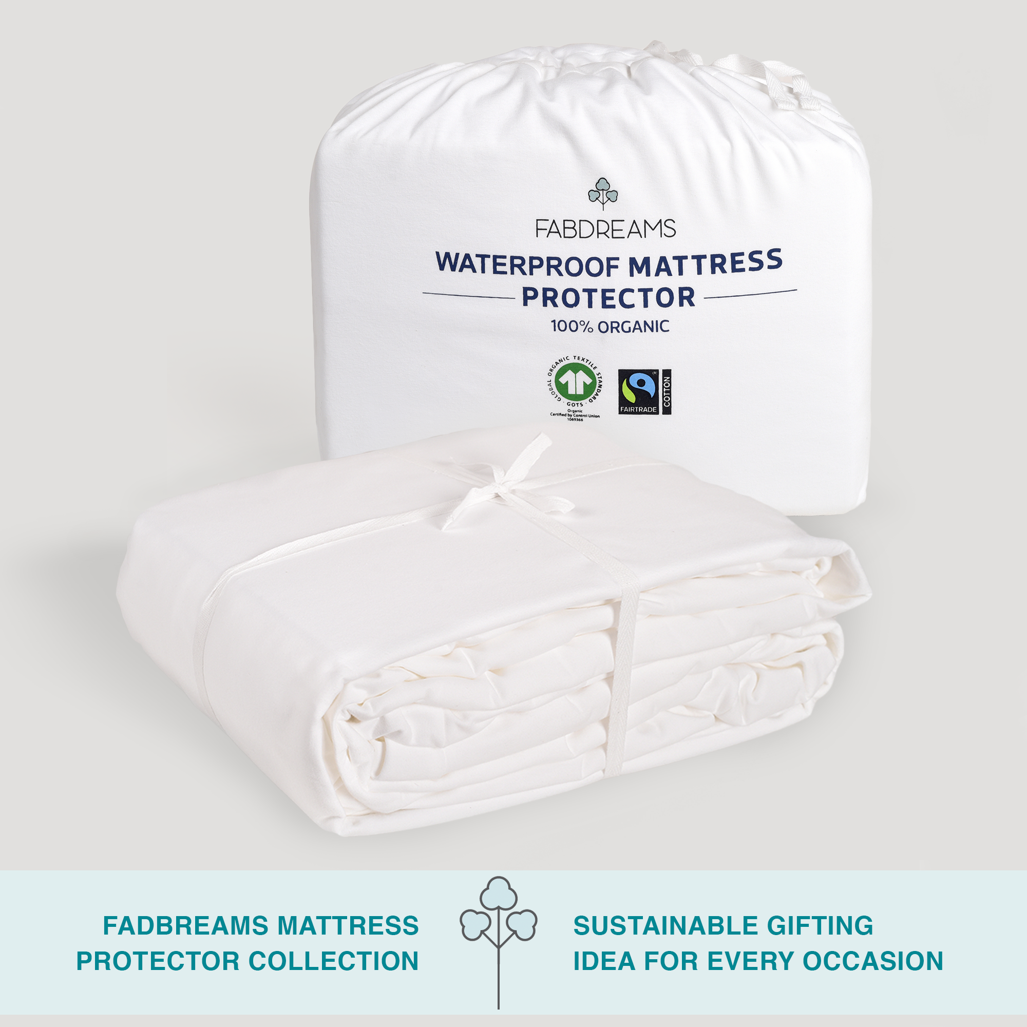 100% Organic Cotton Waterproof Mattress Protector