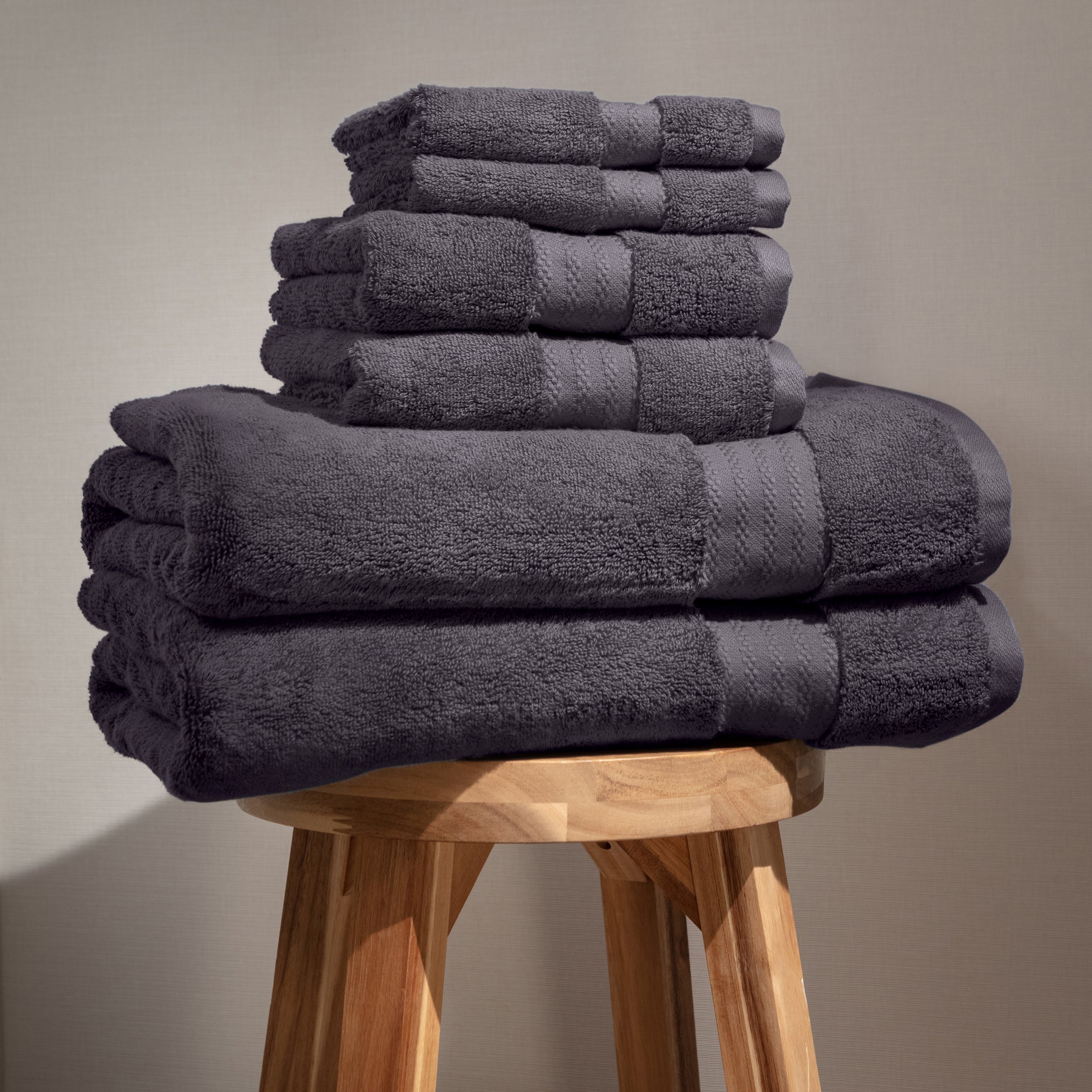 Organic Towel Sets in Space Grey, Towel Collections