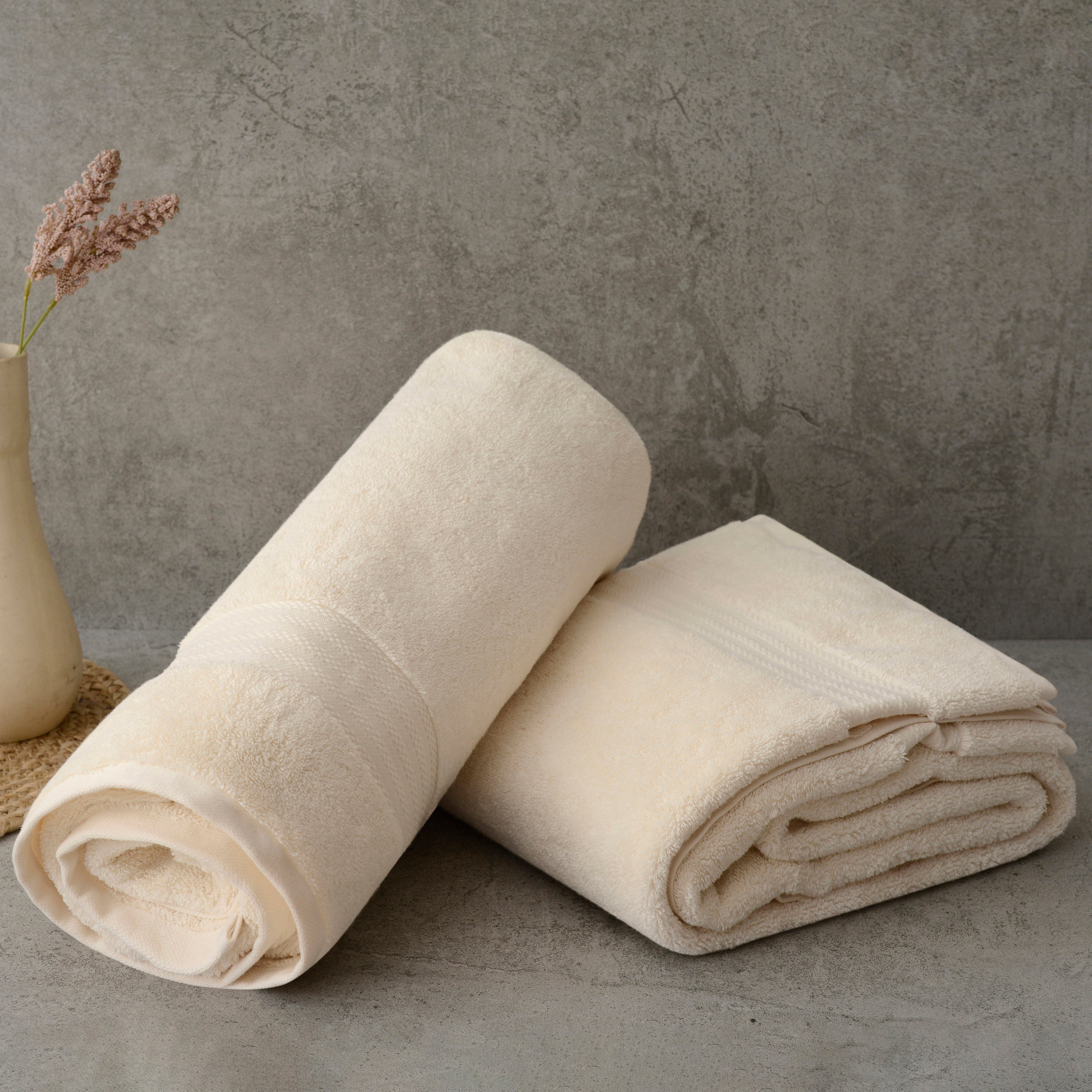 Super Soft Luxury Bath Sheets - 1 Bath Sheet Ivory 100% Cotton