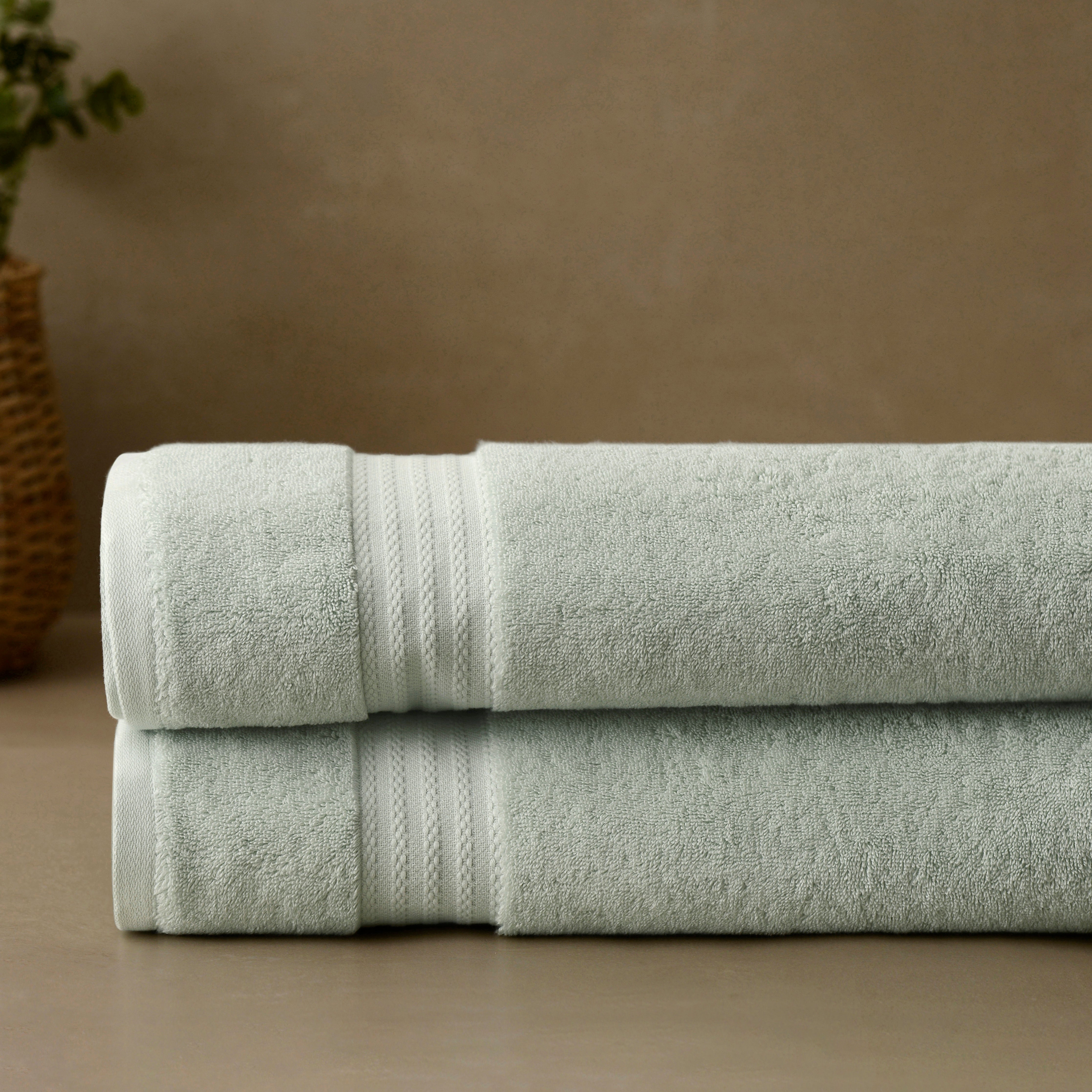 CrystalTowels 7-Pack Bath Towels - Extra-Absorbent - 100% Cotton